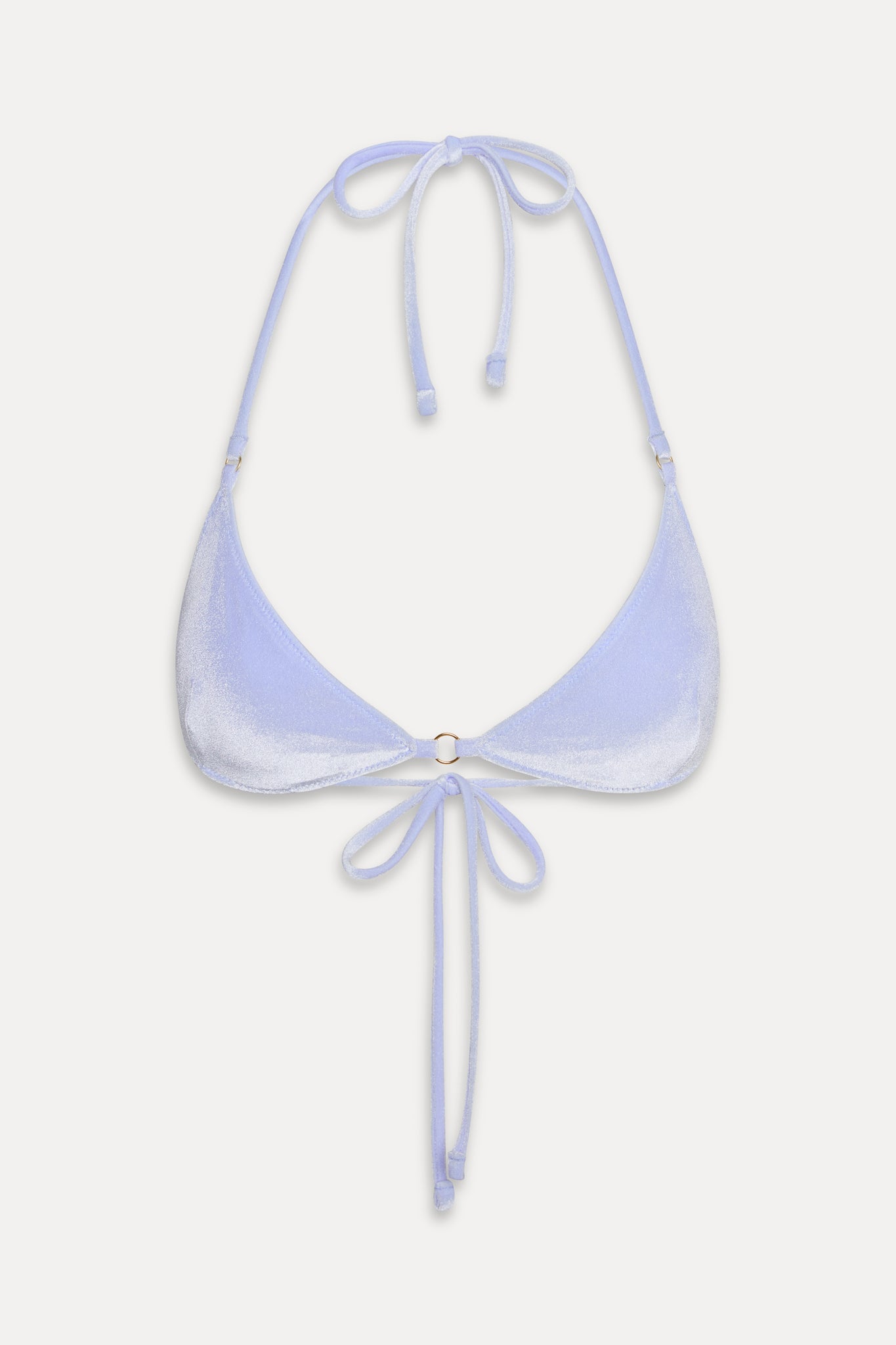 Amore Skimpy Velvet Bikini Top - French Blue - Image 3
