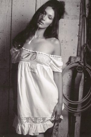 x BELLA HADID Western Poplin Mini Dress - White