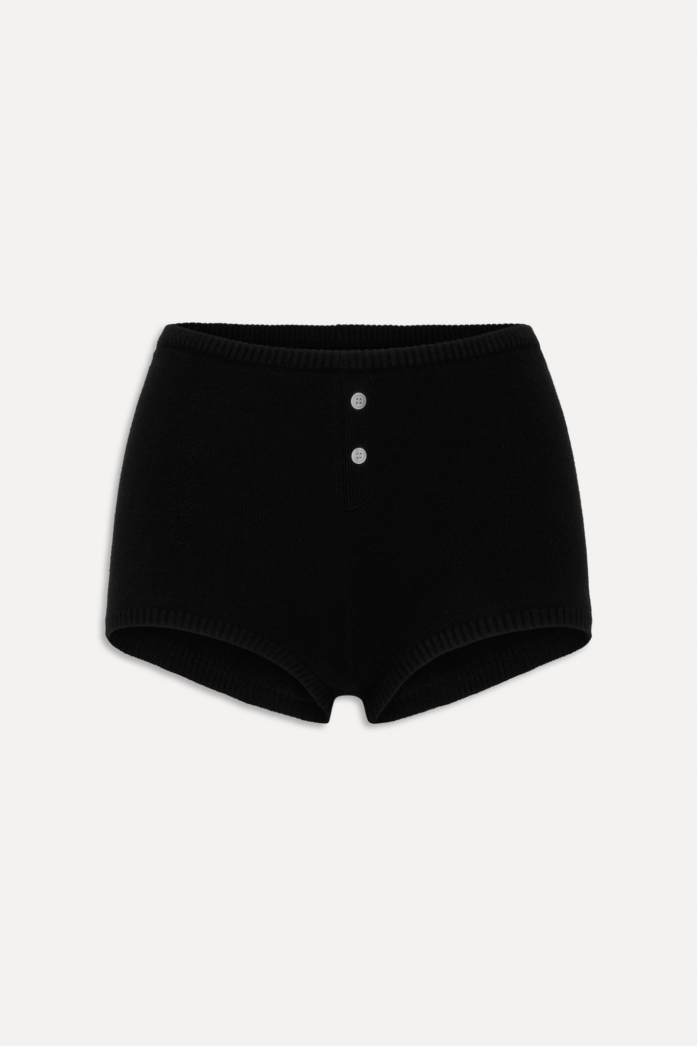 x BELLA HADID Bradley Knit Booty Shorts - Lone Star Black - Image 3