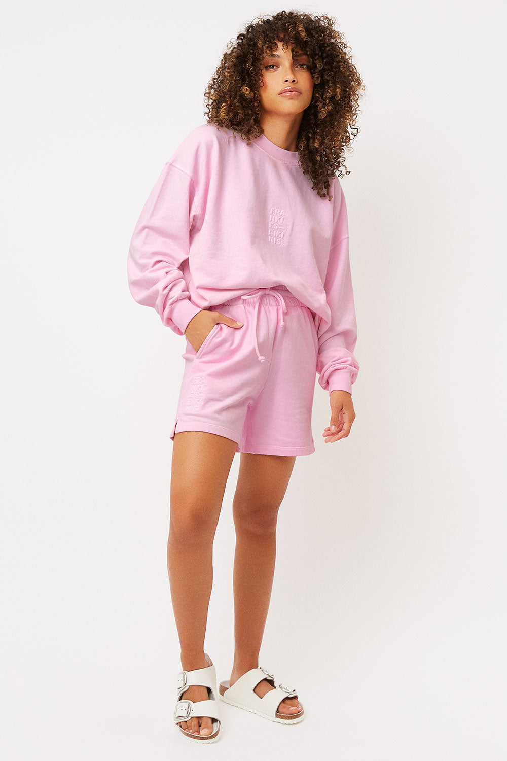 Burl High Waist Sweat Short - Love Pink - Image 4