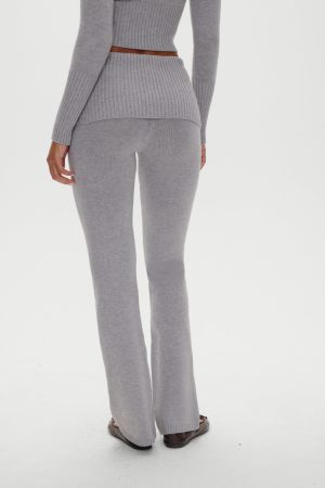 Aimee Knit Pants - Rain Cloud