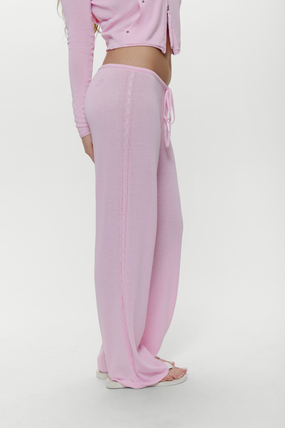 Ela Low Rise Knit Pants - Pink Cloud - Image 5
