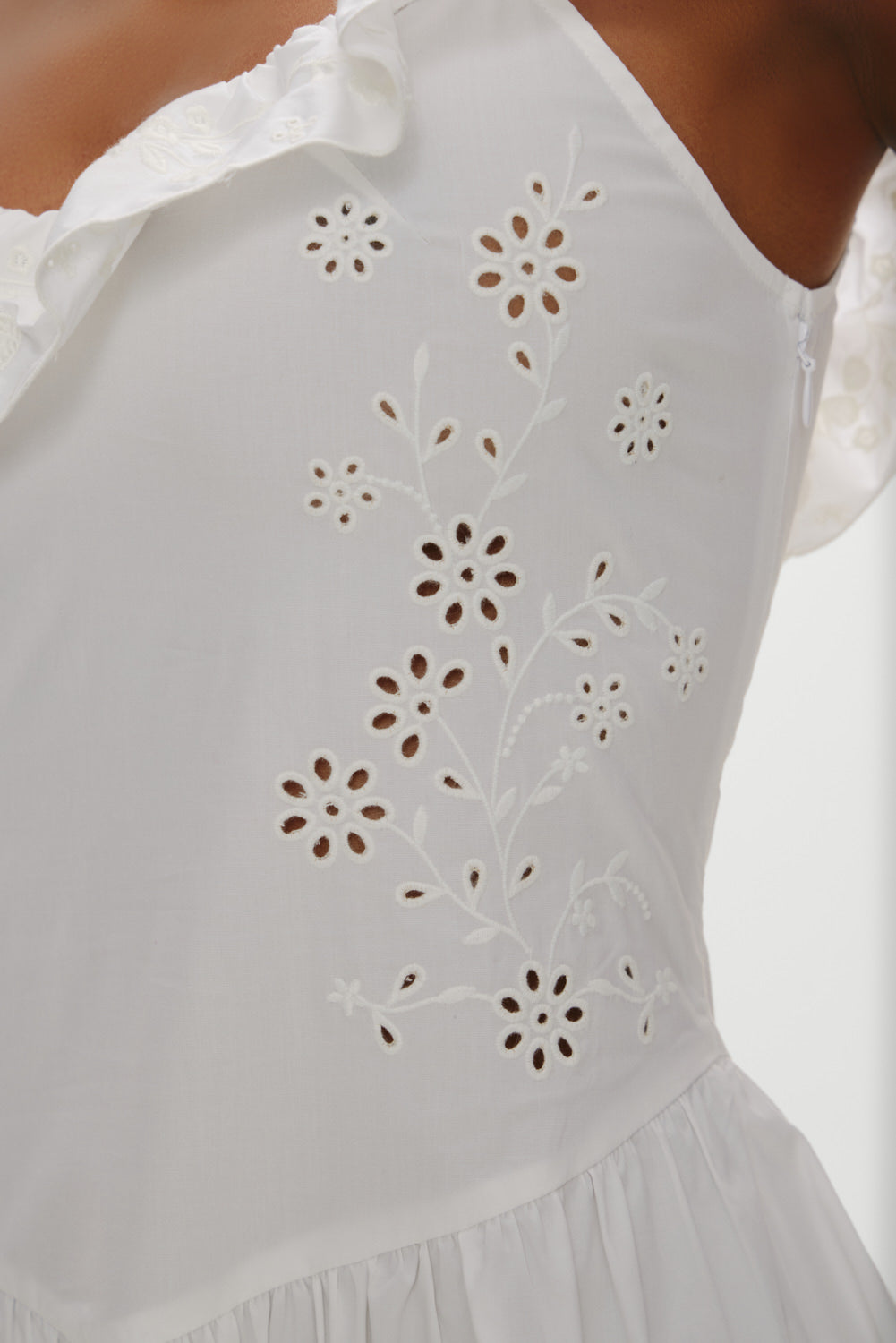 Georgia Cotton Embroidered Midi Dress - Angel's Meadow - Image 6