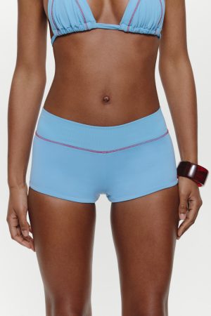 Kacey Cheeky Swim Shorts - Capri Sky