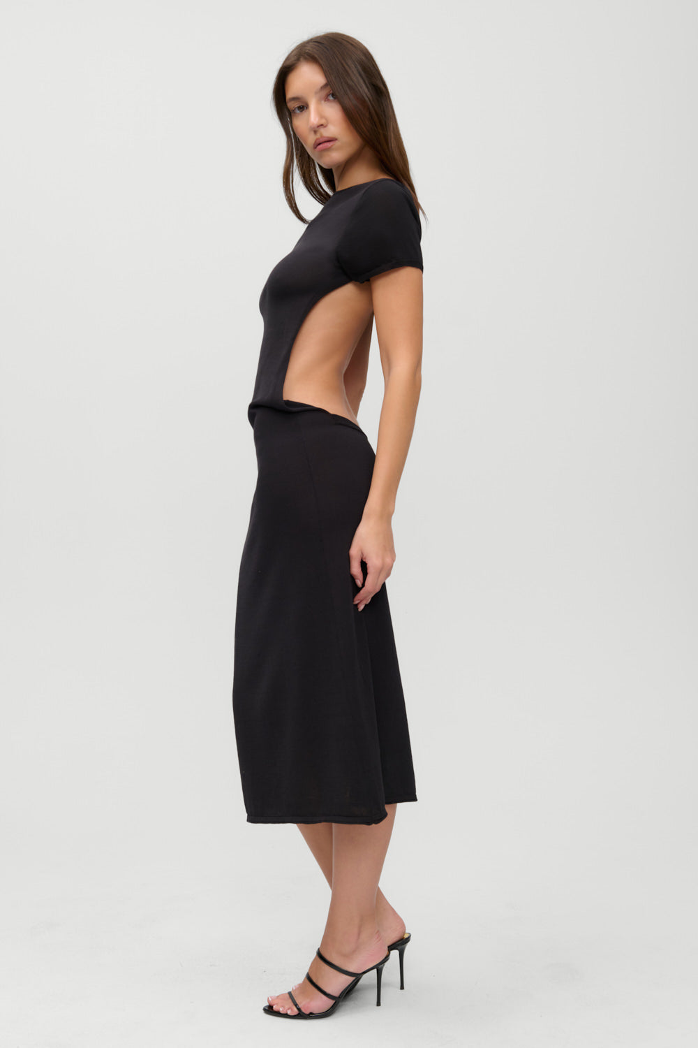 x JENNIE Rosalie Knit Midi Dress - Black - Image 2