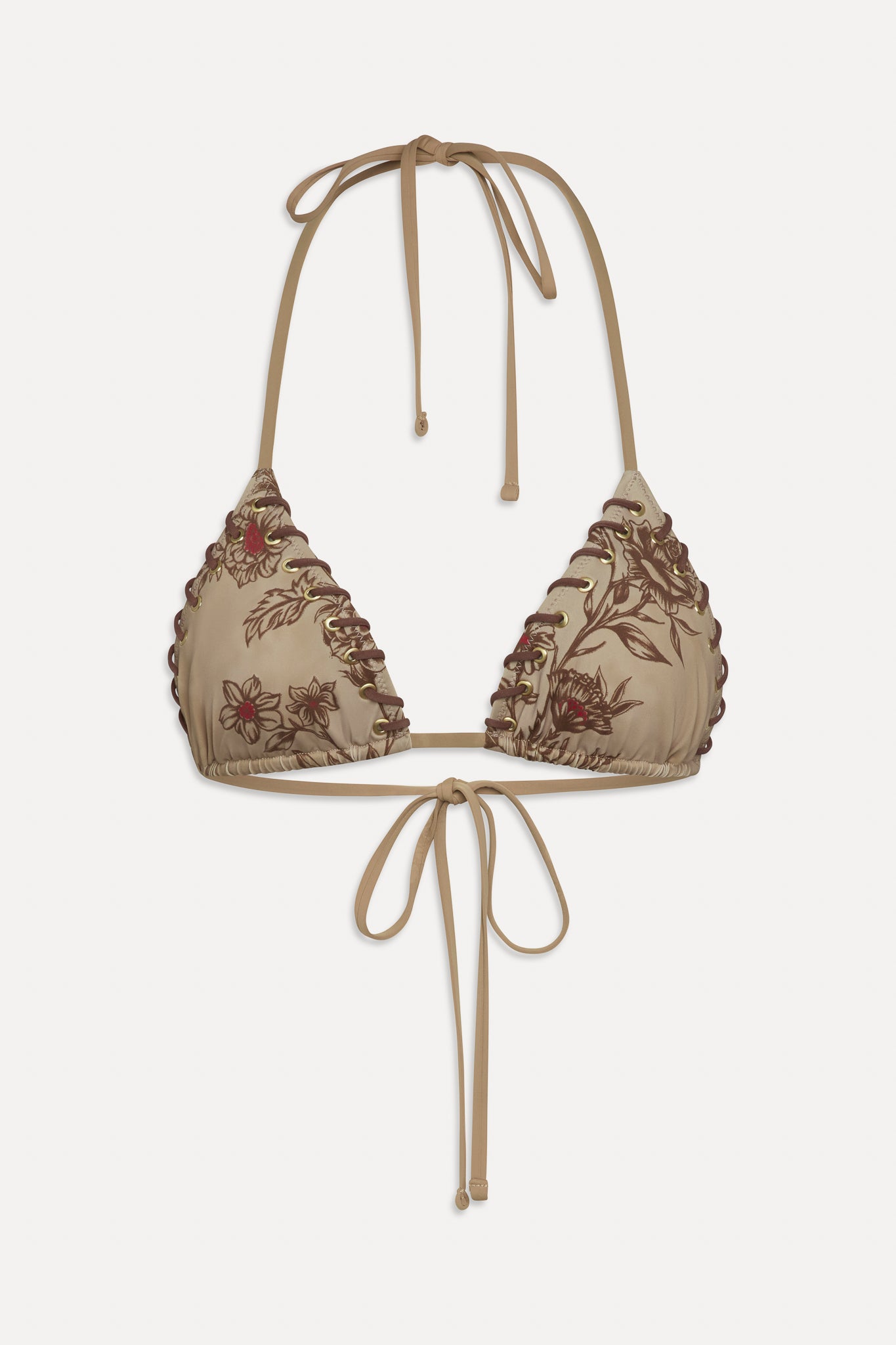 x BELLA HADID Nick Triangle Bikini Top - Desert Rose - Image 3